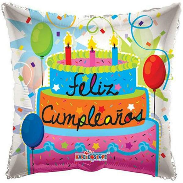 Anagram 18 in. Feliz Cumpleanos Candle Foil Balloon, 5PK 72497